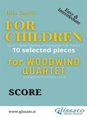 cover image of Score "For Children" by Bartók--Woodwind Quartet